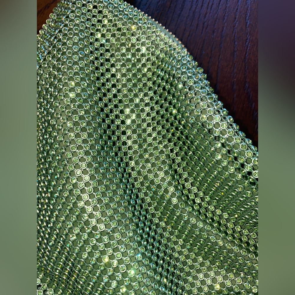 Green Rhinestone Purse - Picture 4 of 7